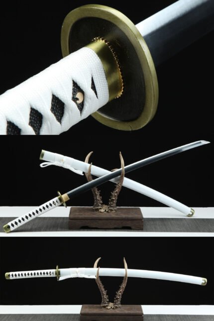 One Piece Roronoa Zoro Wado Ichimonji Real Katana Samurai Sword 1045 Steel Sharp Blade