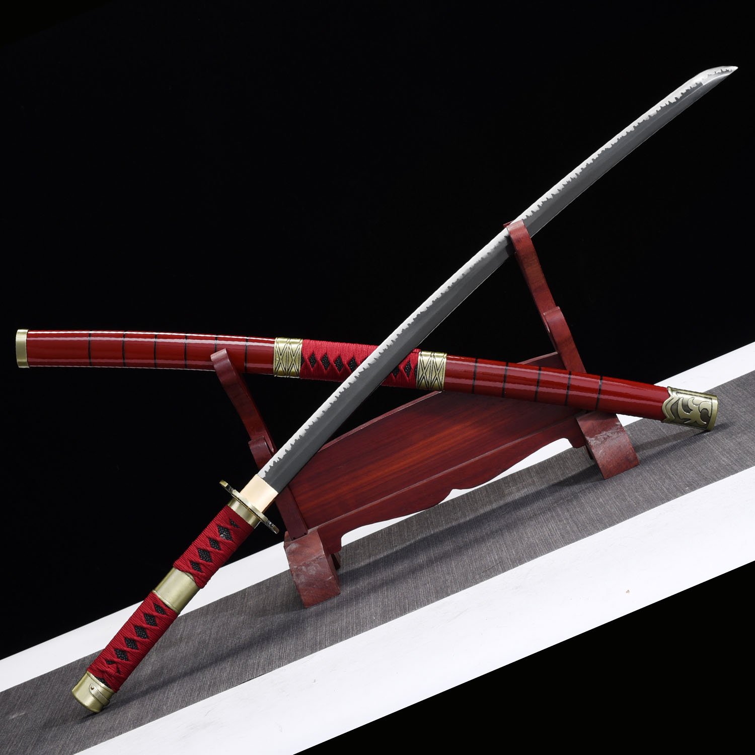 One Piece Sword Roronoa Zoro Sandai Kitetsu Samurai Katana 1045 Steel Full Tang Sharp Blade